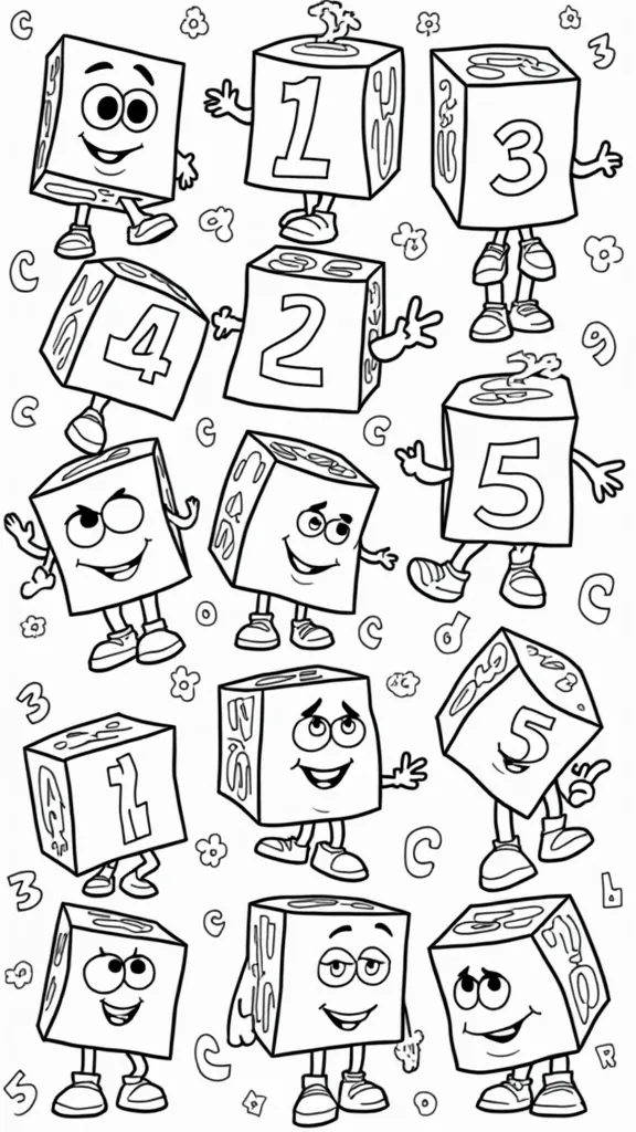 numberblock coloring pages